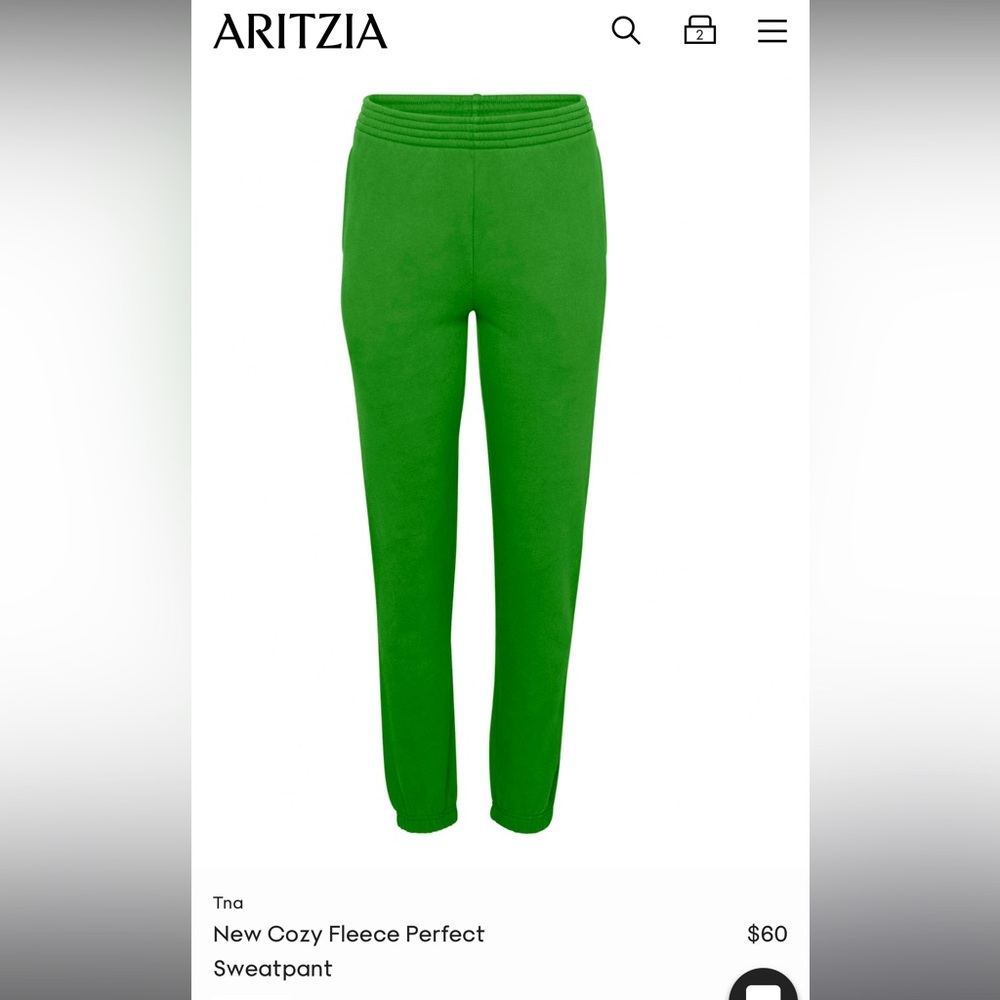 aritzia cozy fleece perfect sweatpants by TNA